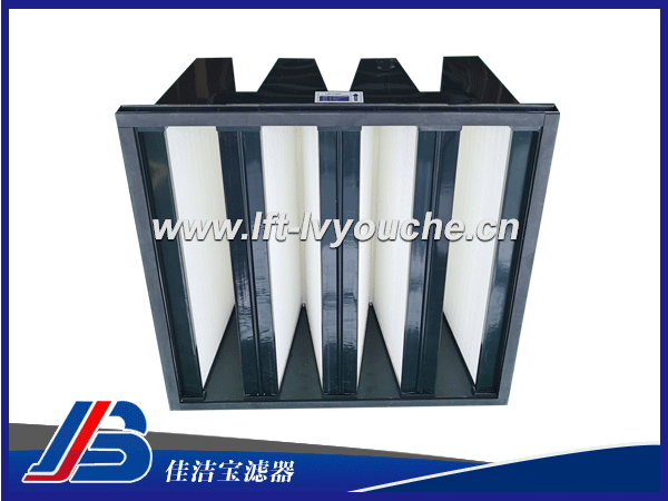 592*592*292（4V型）空氣過濾器馬鞍濾組合式大風量空氣過濾器是佳潔寶濾器生產的一款板框濾，也叫v型馬鞍濾，W型高效空氣過濾器，是用在養豬場通風系統中的空氣過濾器，這種過濾器組合式的大風量空氣過濾器構造，能高效過濾空氣中的雜質，凈化室內空氣，可以廣泛用在空調系統，養殖業，大風量通風系統，制藥、食品、醫院、無塵室等的過濾系統。可作中、高效過濾系統的末端或超高效過濾系統的前端過濾預過濾。